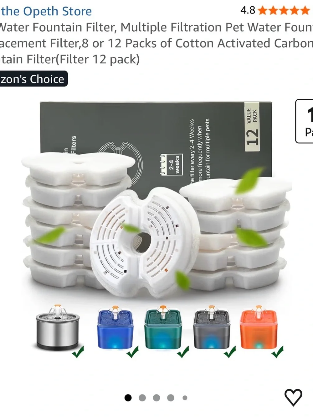 Cat Water Fountain Filters